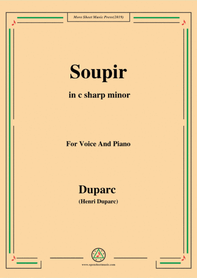 Duparc-Soupir in c sharp minor (arr. MSM)