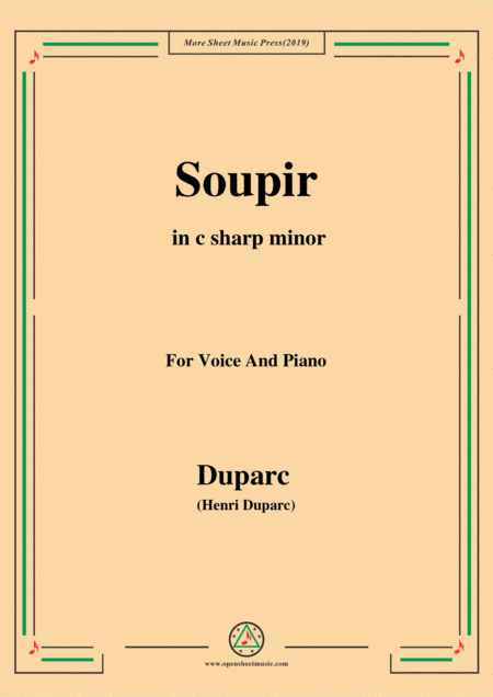 Duparc-Soupir in c sharp minor (arr. MSM)