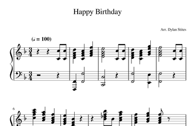 Happy Birthday (arr. Dylan Stites)