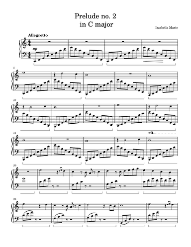 Prelude no. 2 in C major