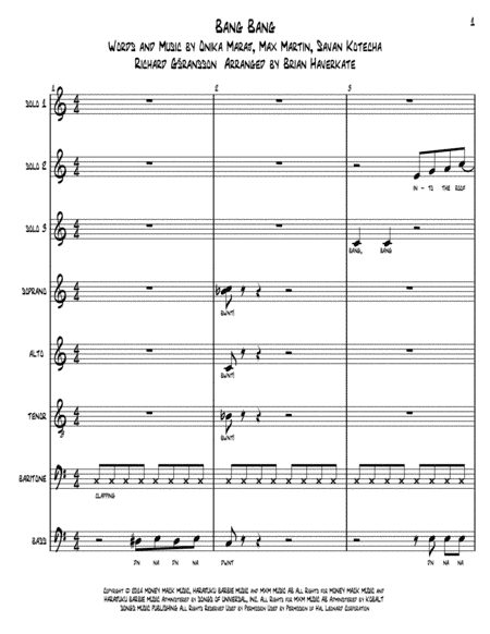 Bang Bang (arr. Brian Haverkate)