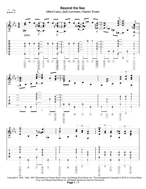 Beyond The Sea (arr. Steven King)