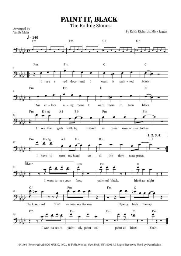 Paint It, Black (arr. Valdir Maia)