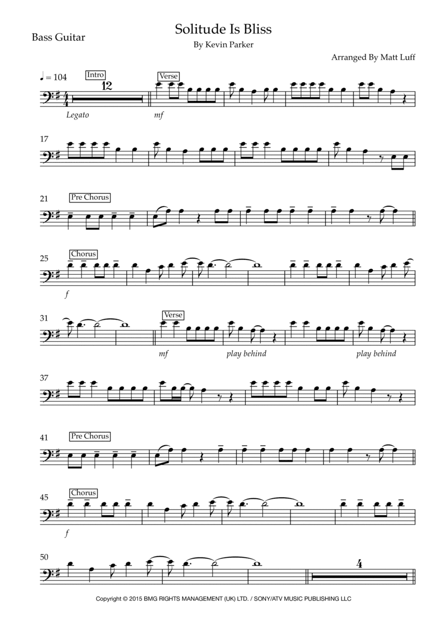 Solitude Is Bliss (arr. Matt Luff)