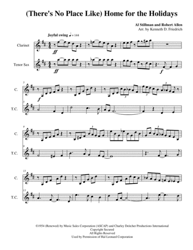 (There's No Place Like) Home For The Holidays (arr. Kenneth D. Friedrich)