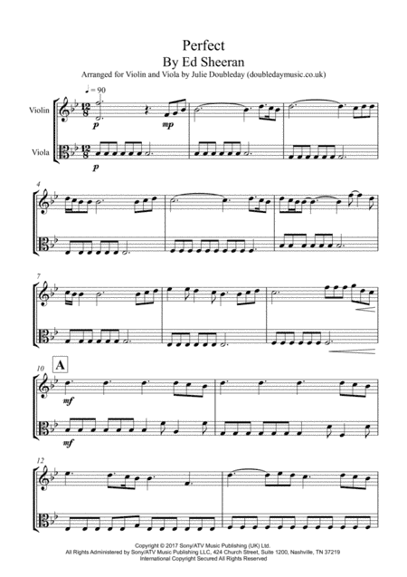 Perfect (arr. Julie Doubleday)