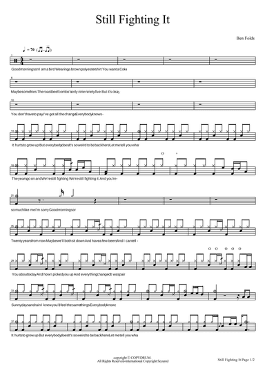 Still Fighting It (arr. COPYDRUM)