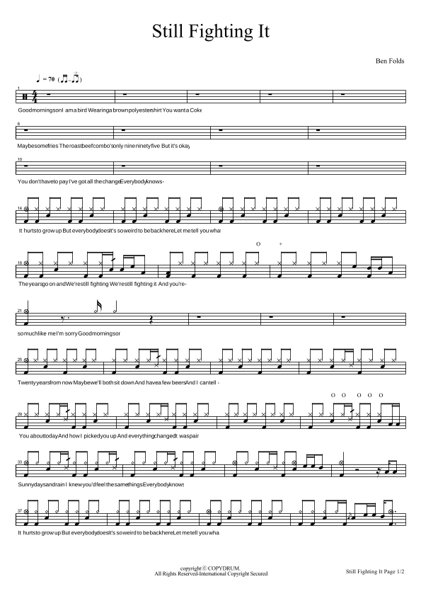 Still Fighting It (arr. COPYDRUM)