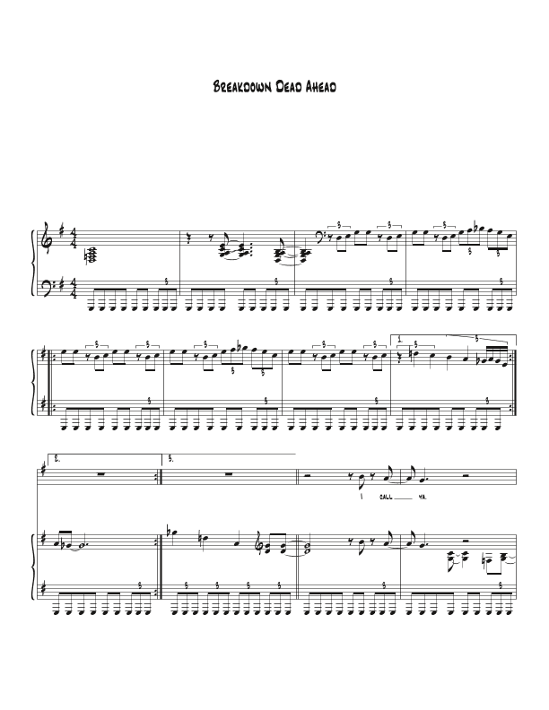 Breakdown Dead Ahead (arr. Biegler)
