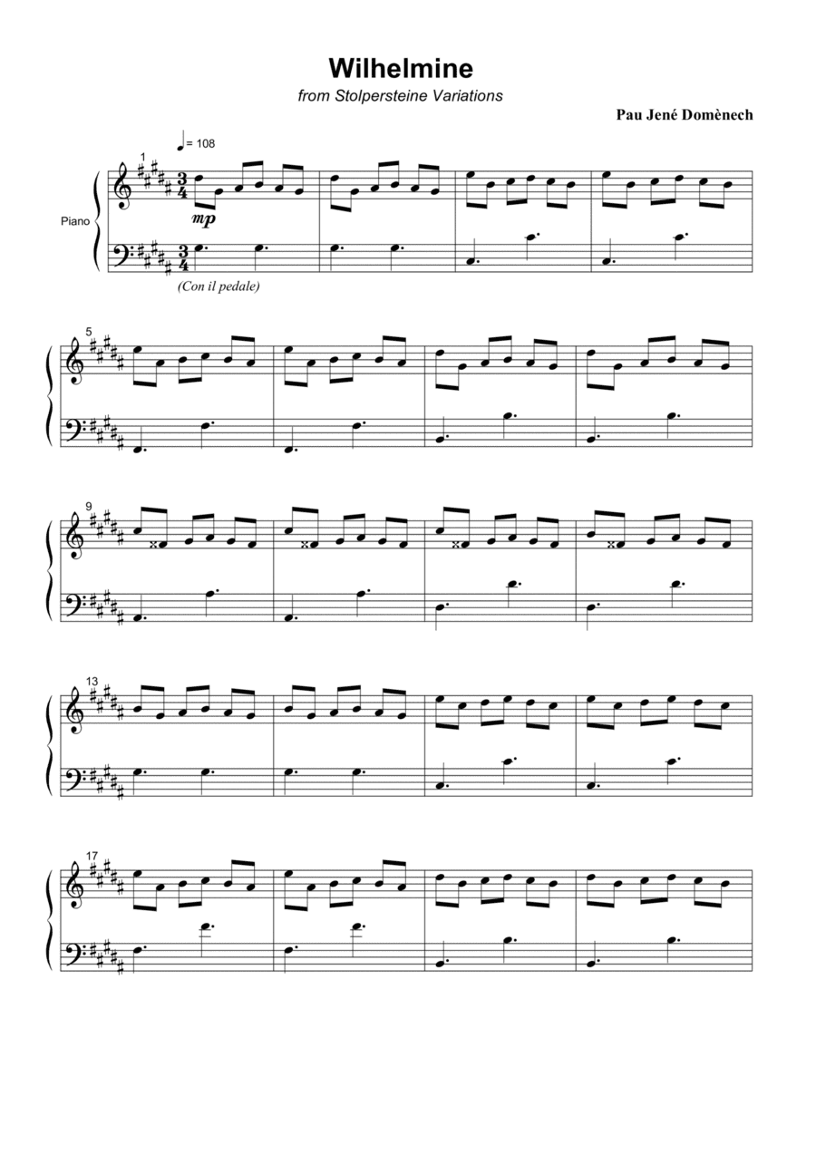 Wilhelmine, Stolpersteine Variations