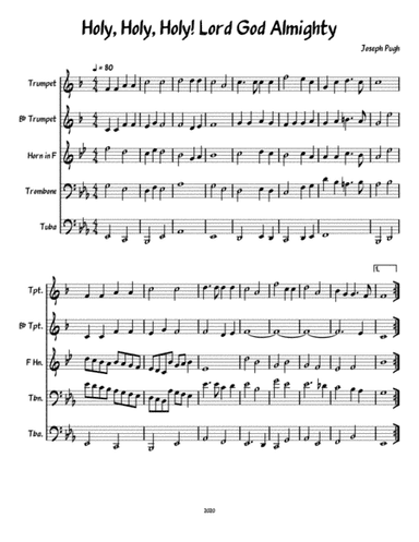 Holy , Holy, Holy! Lord God Almighty (arr. Joseph Pugh)