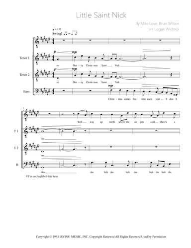 Little Saint Nick (arr. Logan Widmor)