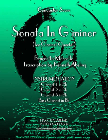 Marcello - Sonata in G minor (for Clarinet Quartet) (arr. Kenneth Abeling)