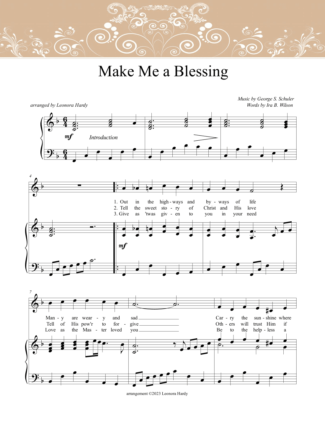 Make Me a Blessing (arr. Leonora Hardy)