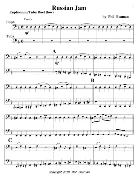 Russian Jam-euphonium and tuba duet (low)