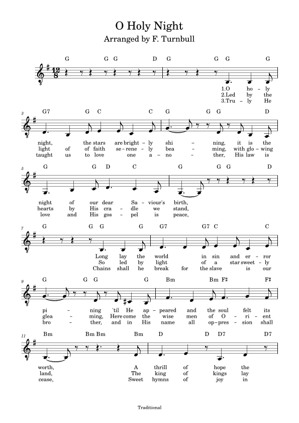 O Holy Night (arr. F. Turnbull)