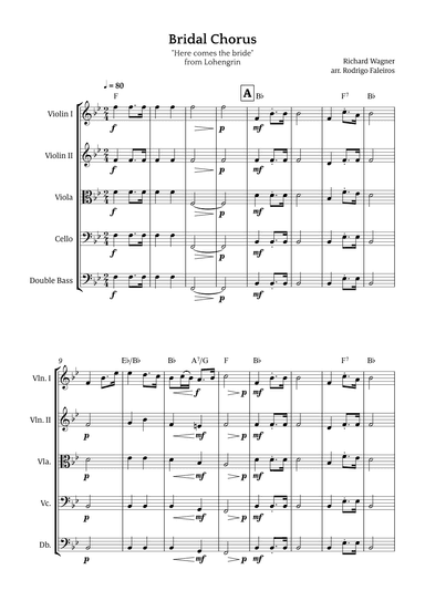 Bridal Chorus (Here Comes The Bride) (arr. Rodrigo Faleiros)