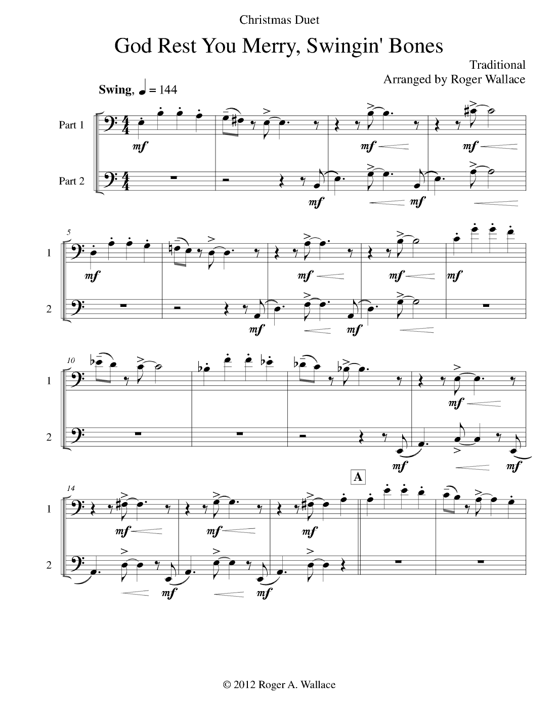 God Rest You Merry, Gentlemen (arr. Roger Wallace)