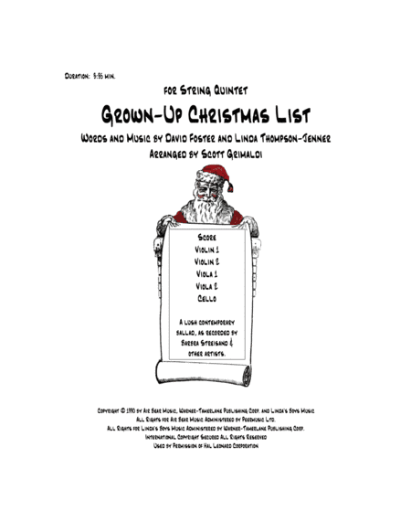 Grown-Up Christmas List (arr. Scott Grimaldi)
