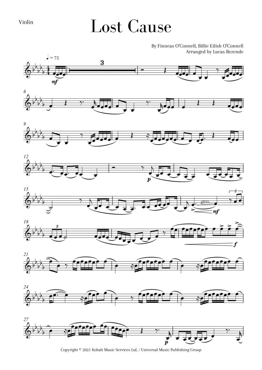 Lost Cause (arr. Lucas Rezende)
