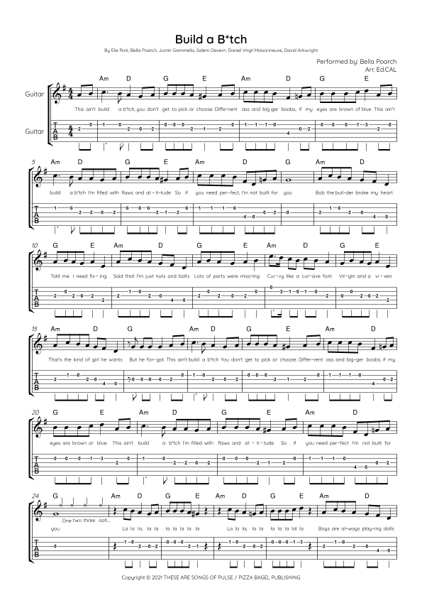 Build A Bitch (arr. Arr. Ed.CAL)