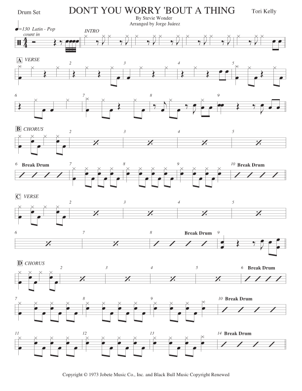 Don't You Worry 'bout A Thing (arr. Jorge Juárez)