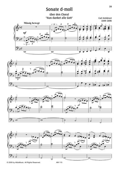 Sonata d-minor "Now give thanks all to God"