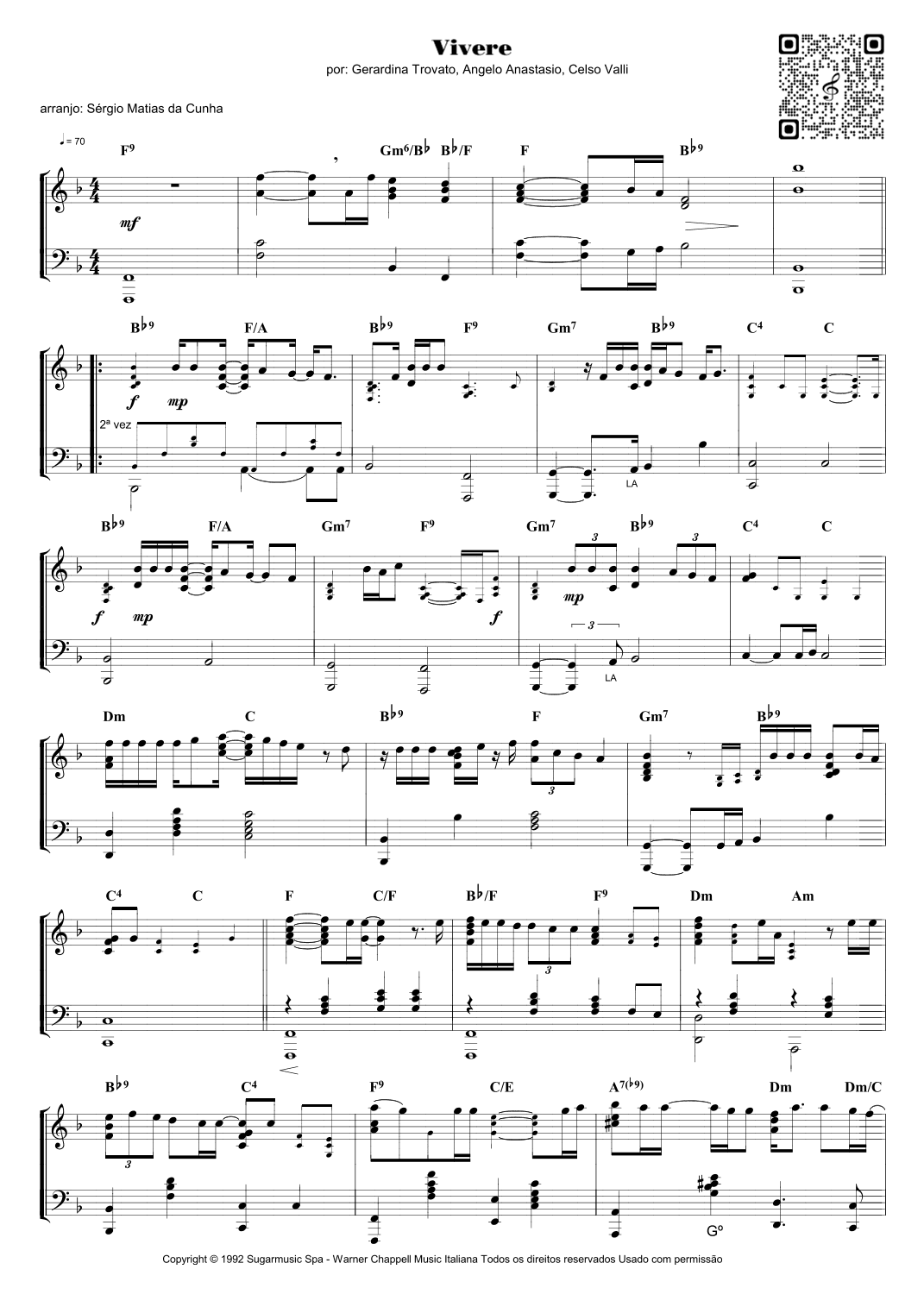 Vivere (arr. Sérgio Matias da Cunha)