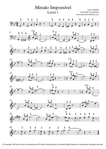 Mission: Impossible Theme (mission Accomplished) (arr. Pedro Lutterbach)