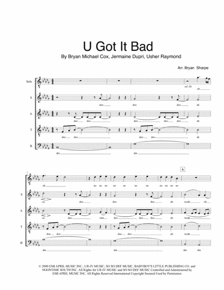 U Got It Bad (arr. Bryan Sharpe)