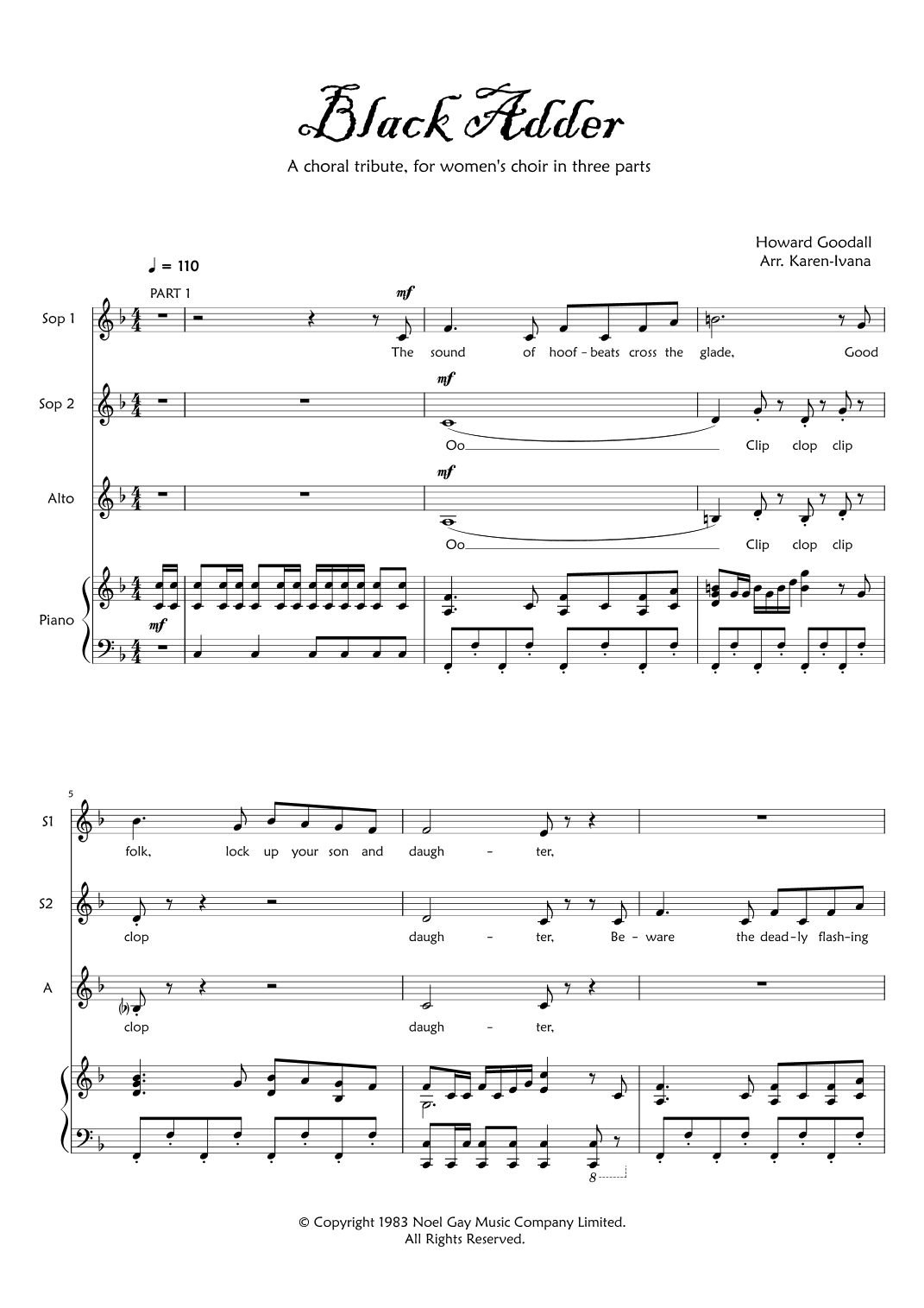 Blackadder Theme (arr. Karen Ivana)