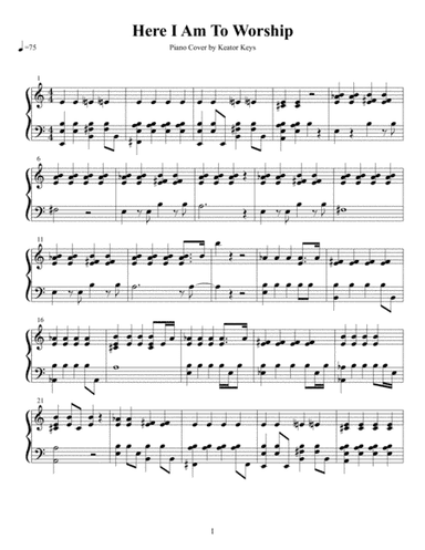 Here I Am To Worship (light Of The World) (arr. Keator Keys)