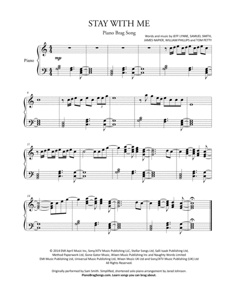 Stay With Me (arr. Jared Johnson)