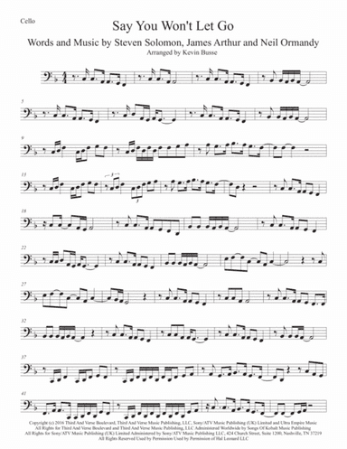 Say You Won't Let Go (arr. Kevin Busse)