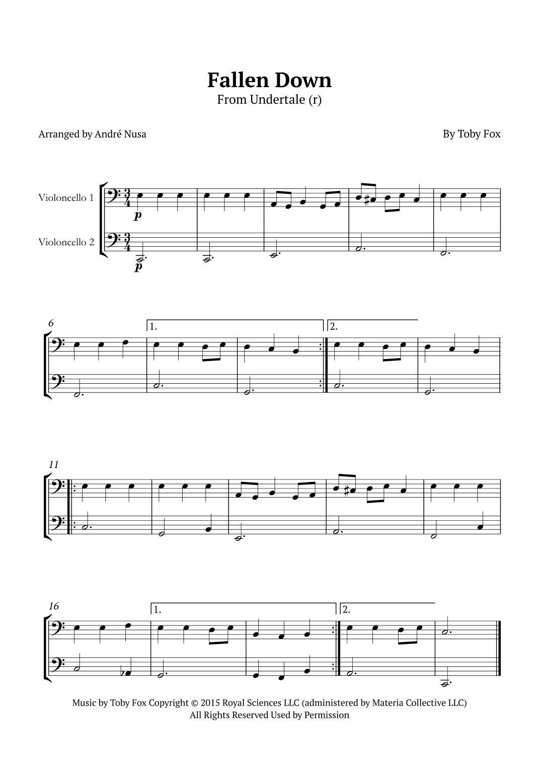 Fallen Down (arr. André Nusa)