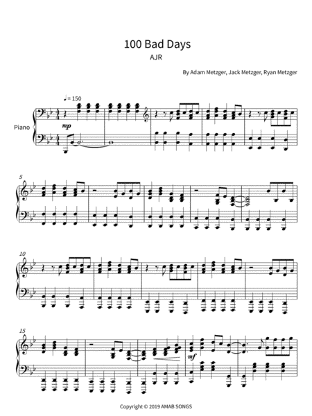 100 Bad Days (arr. Petro Petrivik)