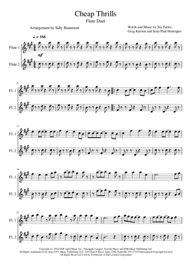 Cheap Thrills (arr. Sally Beaumont)