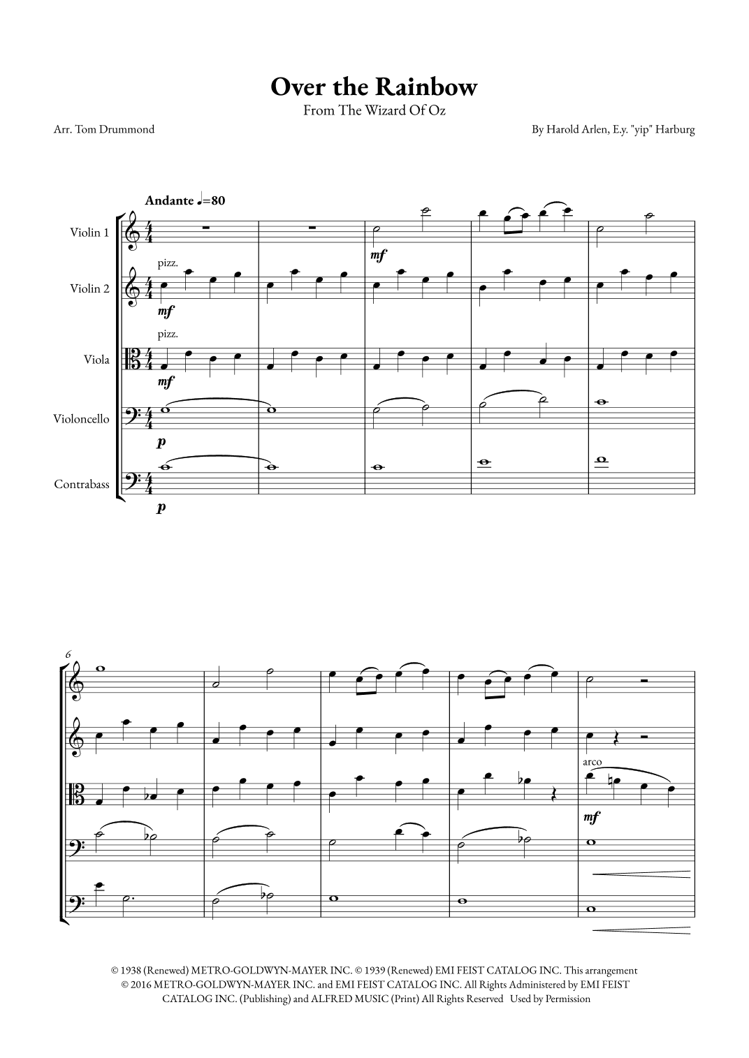 Over The Rainbow (arr. Tom Drummond)