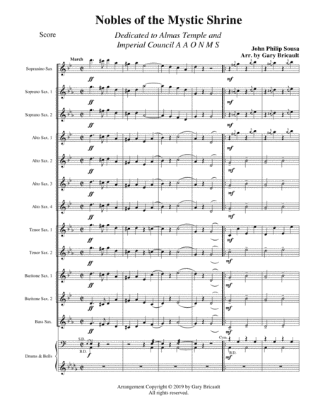 Nobles of the Mystic Shrine (arr. Gary Bricault)