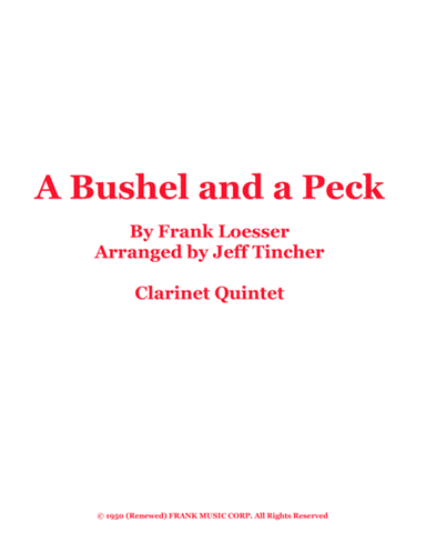 A Bushel And A Peck (arr. Jeff Tincher)