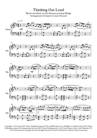 Thinking Out Loud (arr. Lizzie Peacock)