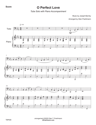 O PERFECT LOVE - TUBA SOLO with Piano Accompaniment (arr. Glen Poehlmann)