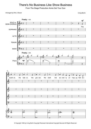 There's No Business Like Show Business (arr. M & J Dover)