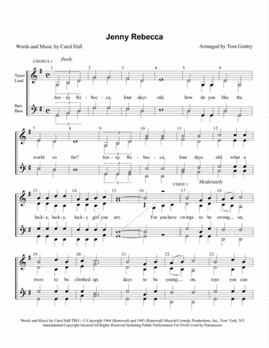 Jenny Rebecca (arr. Tom Gentry)