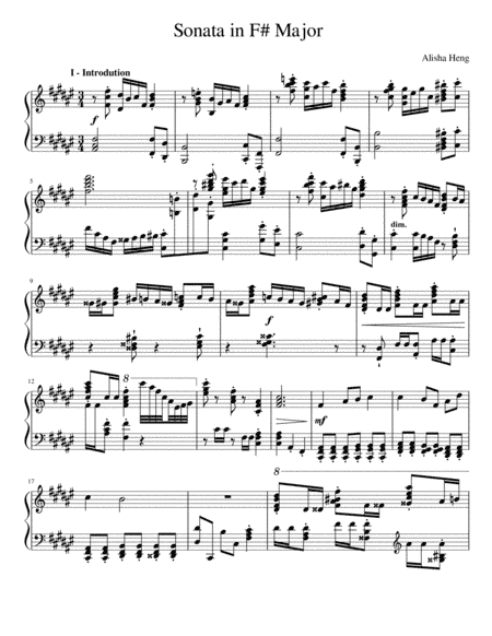 Piano Sonata in F sharp Major
