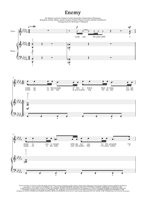 Enemy (arr. Henrique F Mangoni)