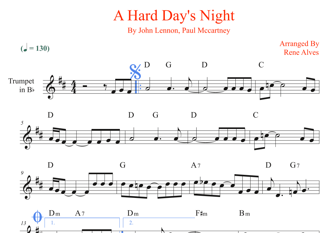 A Hard Day's Night (arr. Rene Alves)