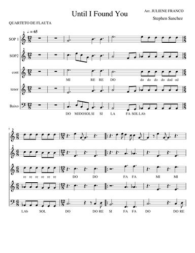 Until I Found You (arr. JULIENE FRANCO MARQUES MEDEIROS)