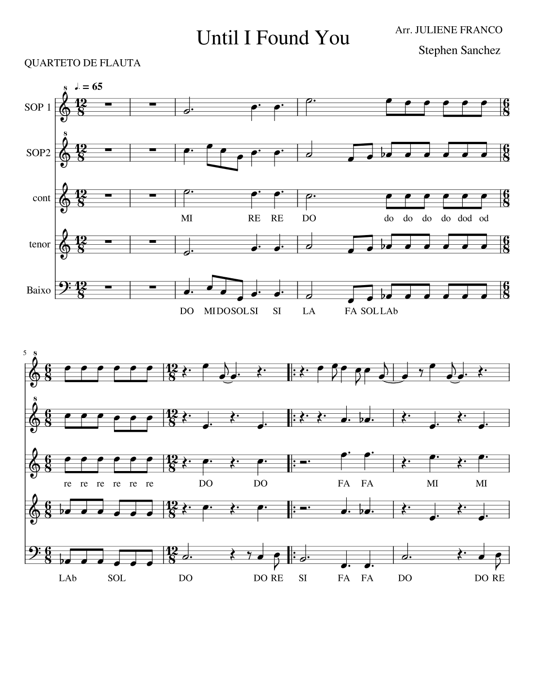 Until I Found You (arr. JULIENE FRANCO MARQUES MEDEIROS)