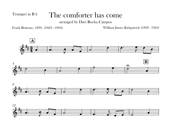 The comforter has come (arr. Davi Rocha Campos)